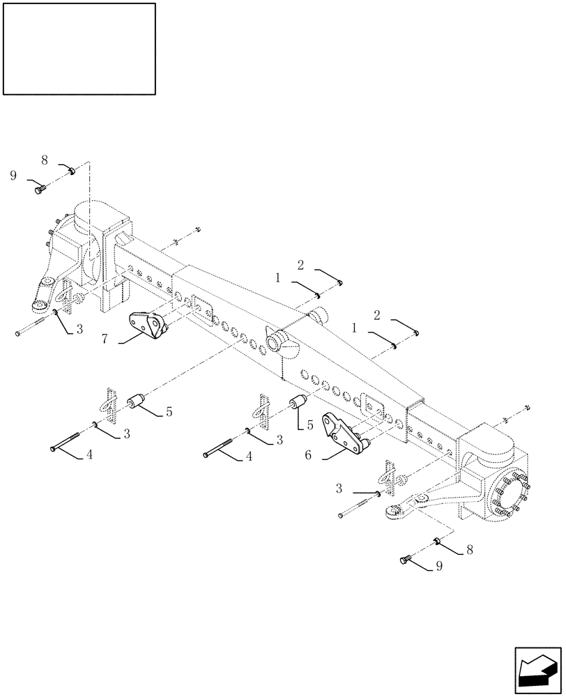 Схема запчастей Case IH AFX8010 - (D.12.A.40.01) - POWERED STEERING AXLE, MOUNTING HARDWARE D - Travel