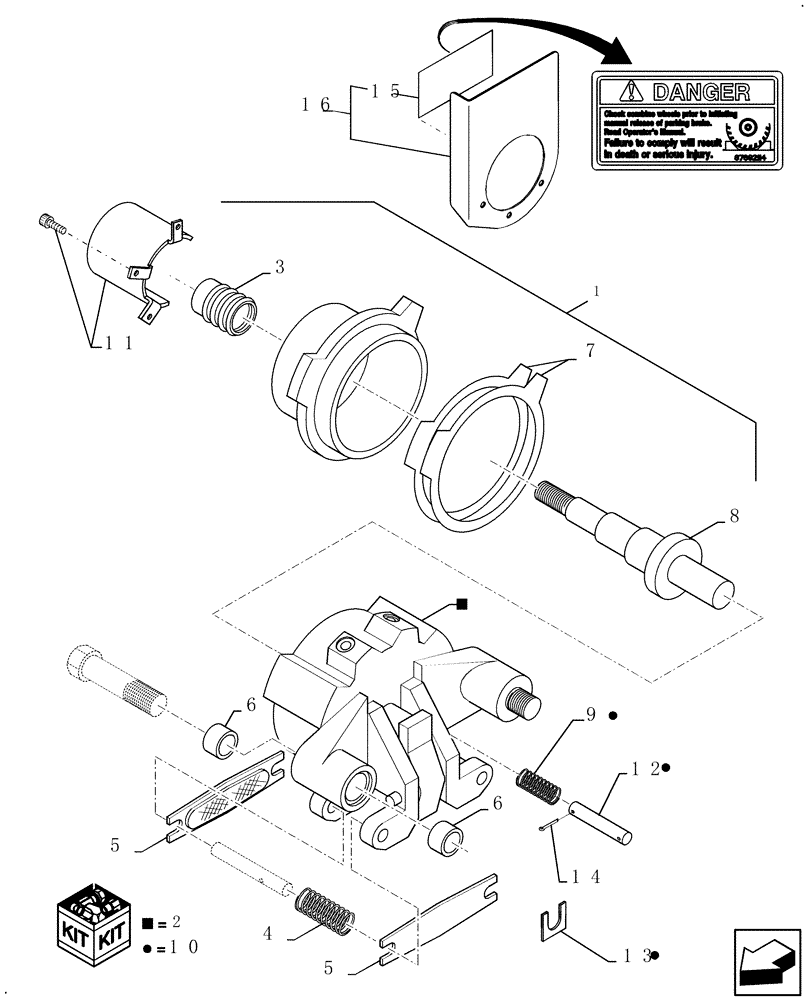 Схема запчастей Case IH 7120 - (33.202.07) - BRAKE GEARBOX (33) - BRAKES & CONTROLS