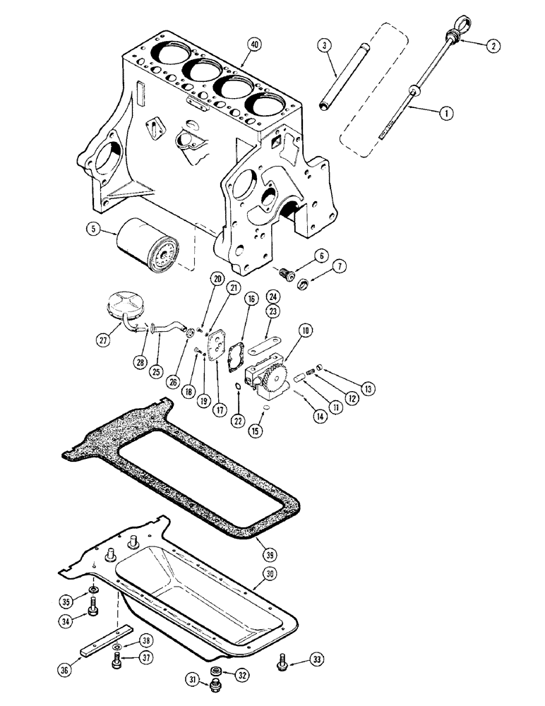 Схема запчастей Case IH M570AT - (018) - OIL PUMP, OIL FILTER, OIL PAN, (159) SPARK IGNITION ENGINE (02) - ENGINE