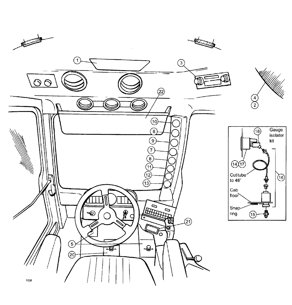 Схема запчастей Case IH SPX3185 - (01-006) - CAB INTERIOR - GAUGES, ACCESSORIES Cab Interior