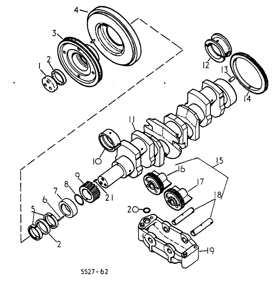 Схема запчастей Case IH 885 - (12-058) - CRANKSHAFT Power