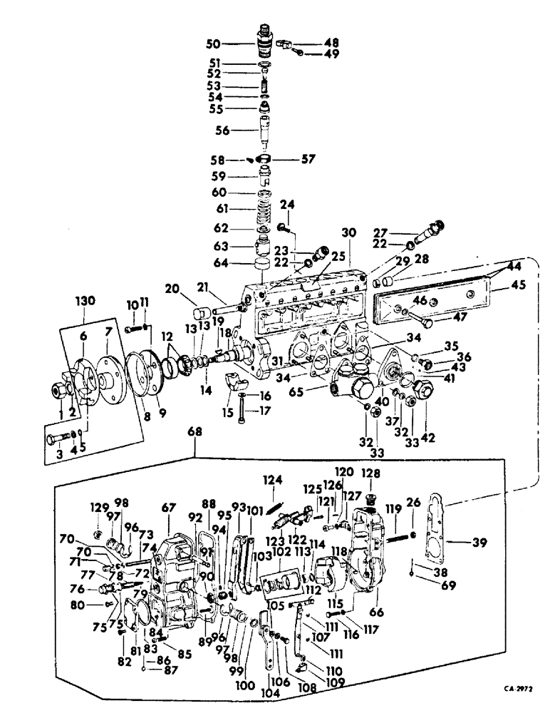 Схема запчастей Case IH DV-550 - (A-15) - FUEL INJECTION PUMP 