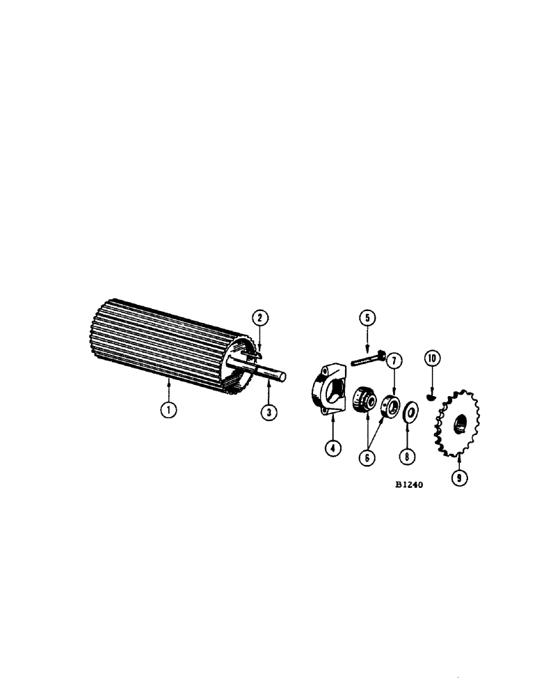 Схема запчастей Case IH 1060 - (110[1]) - LOWER ROLLER (60) - PRODUCT FEEDING