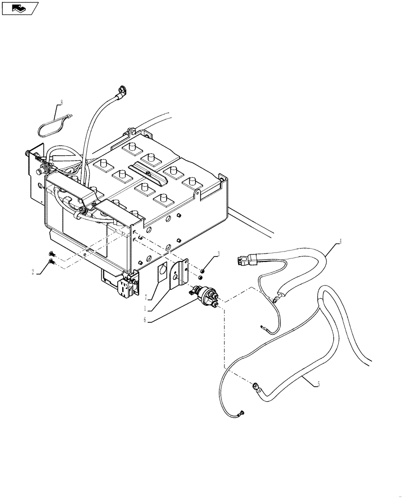 Схема запчастей Case IH QUADTRAC 600 - (55.301.05) - POWER DISCONNECT - STARTER - QUADTRAC (55) - ELECTRICAL SYSTEMS