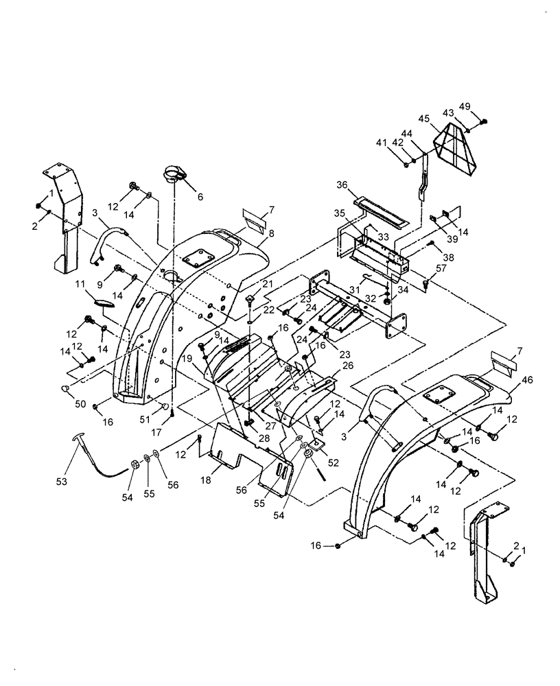 Схема запчастей Case IH FARMALL 60 - (08.01) - FENDERS, TOOLBOX & RELATED PARTS (08) - SHEET METAL