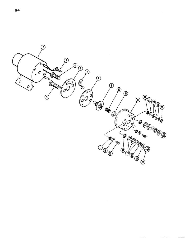 Схема запчастей Case IH 1070 - (054) - SOLENOID, (451B) DIESEL ENGINE (04) - ELECTRICAL SYSTEMS