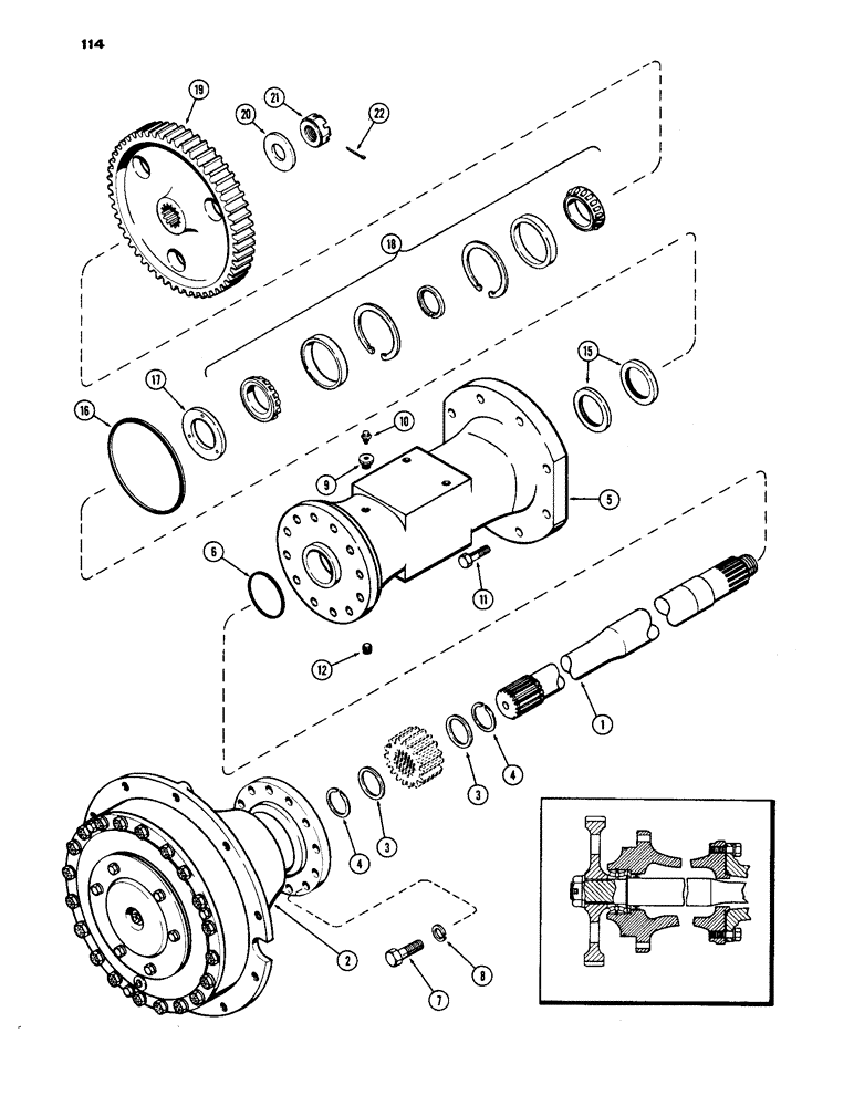 Схема запчастей Case IH 1170 - (114) - REAR AXLE (06) - POWER TRAIN