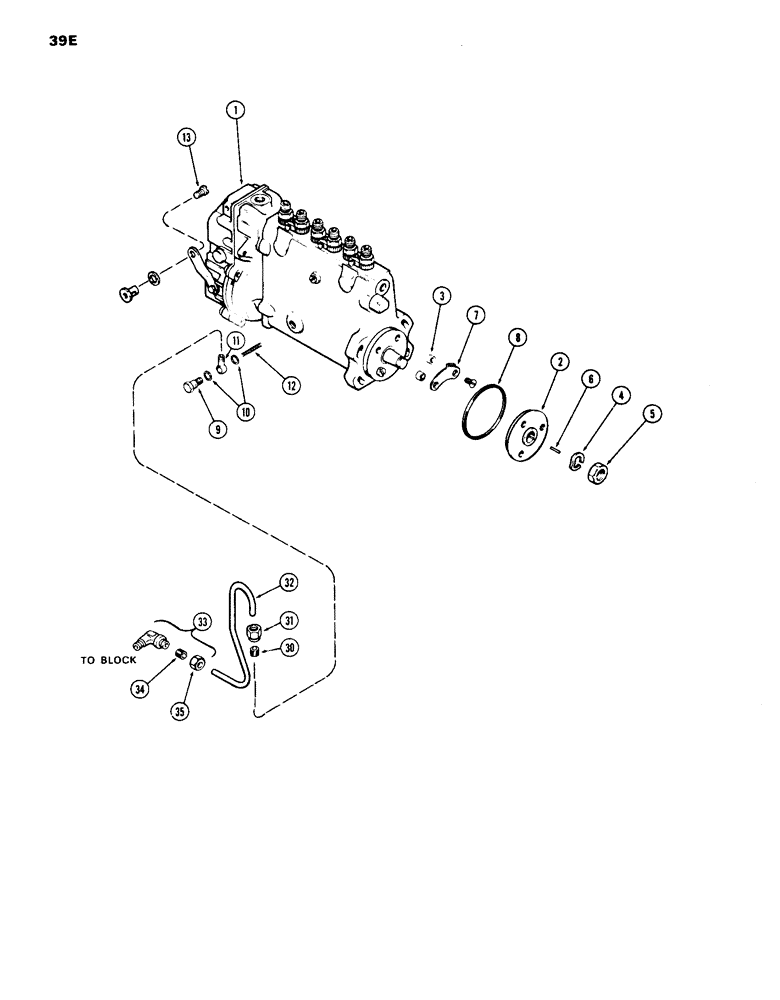 Схема запчастей Case IH 1070 - (039E) - FUEL INJECTION PUMP, (451B) DIESEL ENGINE, W/O FILTER OR HAND PUMP, W/LUBE ON ENGINE SIDE OF PUMP (03) - FUEL SYSTEM