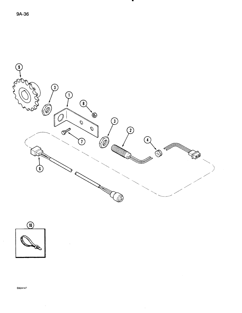 Схема запчастей Case IH 1020 - (9A-36) - REEL SPEED TO GROUND SPEED PICKUP, 1420, 1440, 1460 AND 1480 COMBINE (58) - ATTACHMENTS/HEADERS