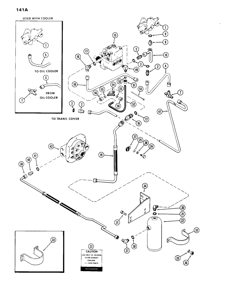 Схема запчастей Case IH 870 - (141A) - STEERING AND BRAKE VALVE SYSTEM, POWER BRAKES WITH POWER SHIFT, USED PRIOR TO TRACTOR S/N 8693001 (05) - STEERING