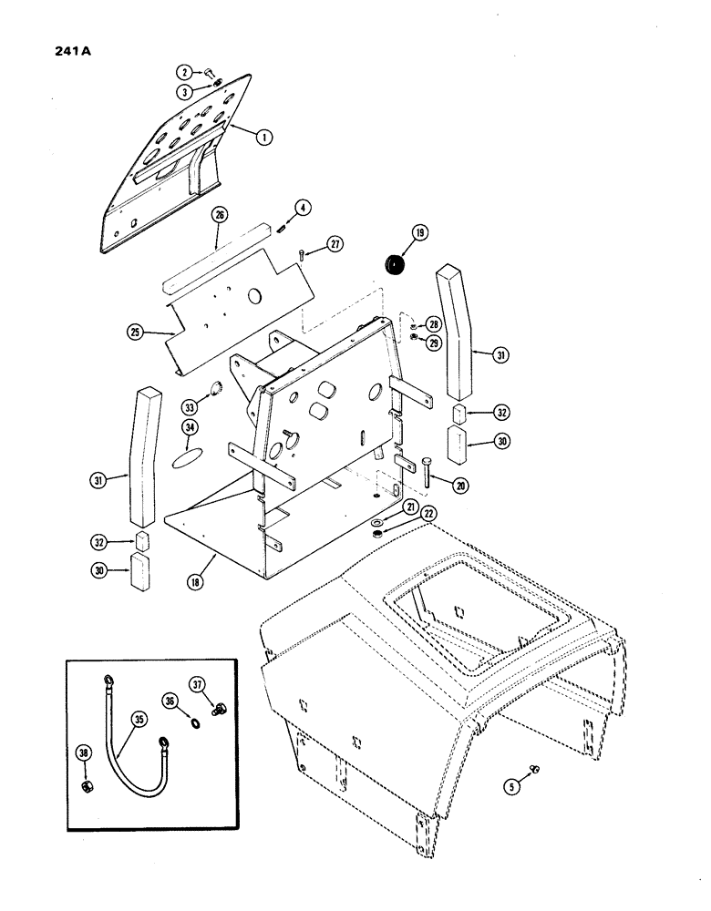 Схема запчастей Case IH 1270 - (241A) - INSTRUMENT PANEL, USED PRIOR TO TRACTOR SERIAL NUMBER 8727601 (09) - CHASSIS/ATTACHMENTS