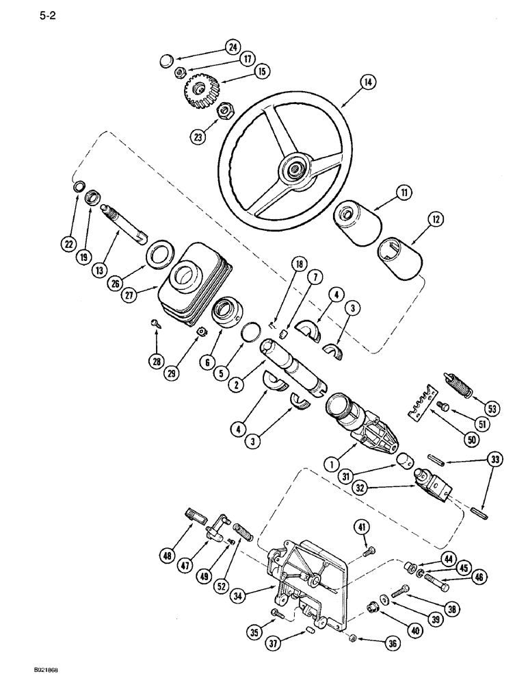 Схема запчастей Case IH 7120 - (5-02) - STEERING WHEEL AND COLUMN, STANDARD (05) - STEERING