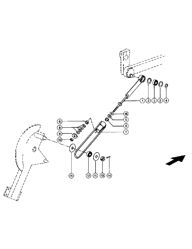 Схема запчастей Case IH 110 - (029) - NEEDLE RETURN BAR (15) - TYING MECHANISM