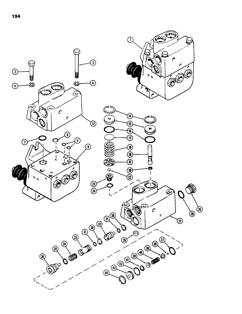 Схема запчастей Case IH 970 - (194) - A65055 POWER BRAKE VALVE, 1ST USED TRAC. SER. NO. 8711460 (07) - BRAKES