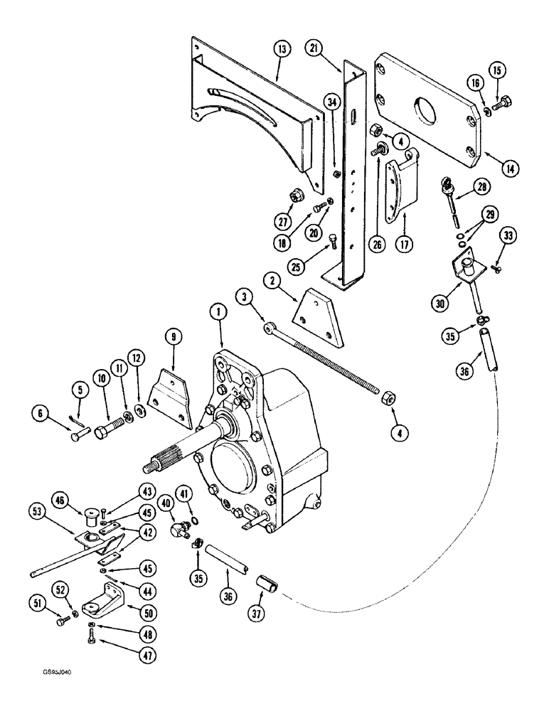 Схема запчастей Case IH 1682 - (9-026) - ROTOR DRIVE SUPPORTS (09) - CHASSIS ATTACHMENTS