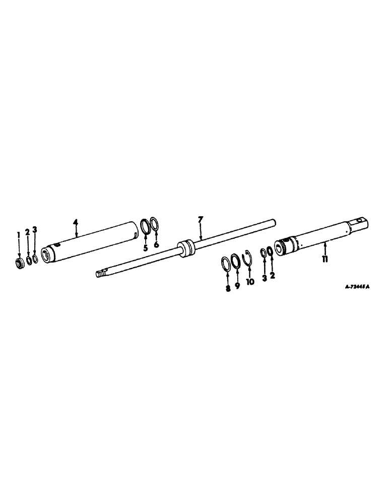 Схема запчастей Case IH 21206 - (J-10) - STEERING MECHANISM, POWER STEERING CYLINDER, INTERNATIONAL TRACTORS Steering Mechanism