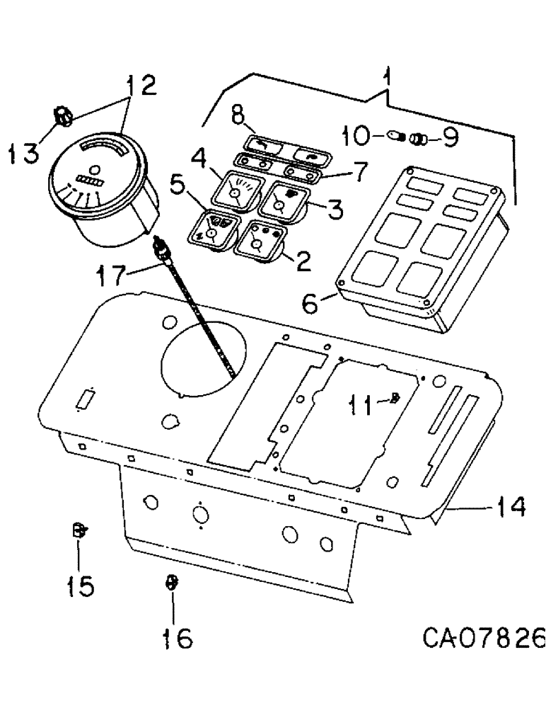 Схема запчастей Case IH 3088 - (11-01) - INSTRUMENTS, INSTRUMENT PANEL AND GAUGES, TRACTORS WITH MECHANICAL TACHOMETER SPEEDOMETER Instruments