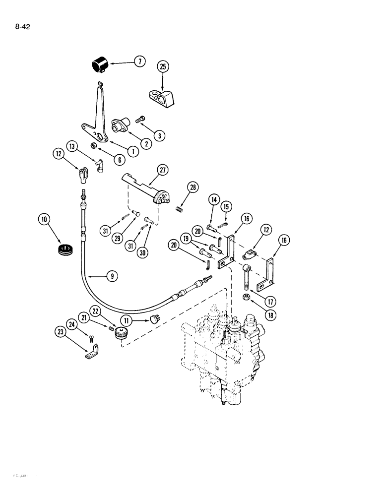 Схема запчастей Case IH 1896 - (8-42) - REMOTE ADD-ON ATTACHMENT, NO. THREE CIRCUIT, WITH LOAD CHECK (08) - HYDRAULICS