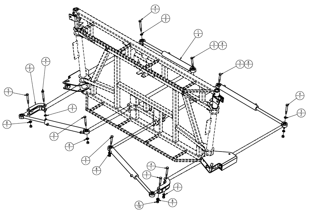 Схема запчастей Case IH SPX3320 - (08-009) - PIVOT GROUP, LOWER CENTER SECTION (09) - BOOMS