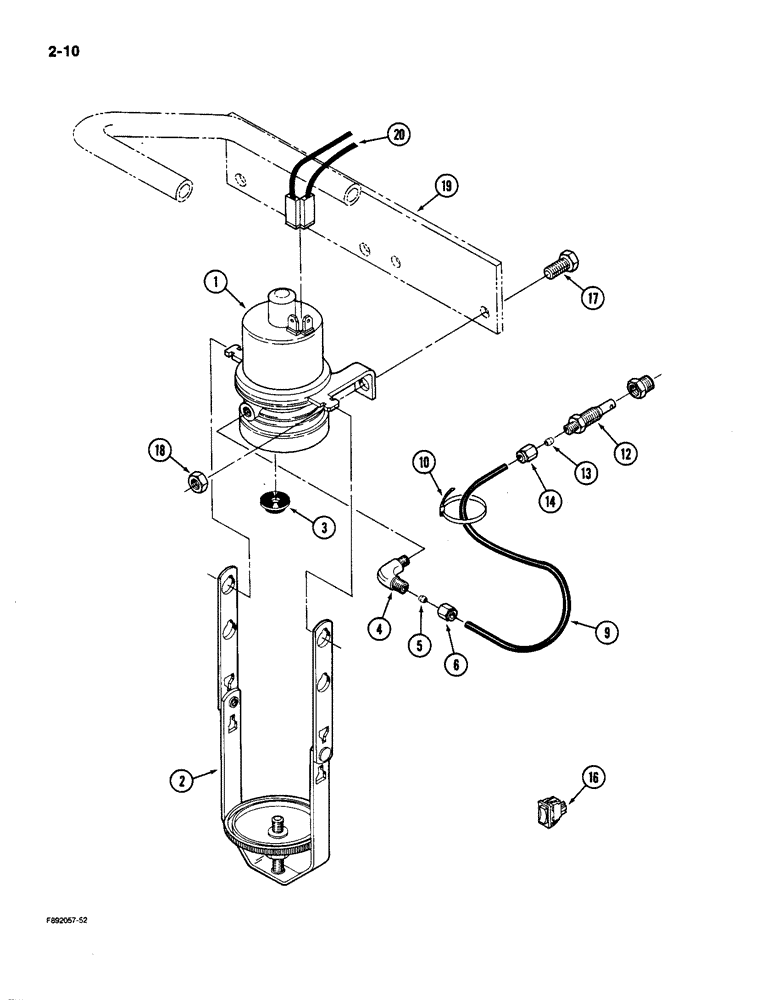 Схема запчастей Case IH 9150 - (2-10) - ETHER STARTING SYSTEM (02) - ENGINE