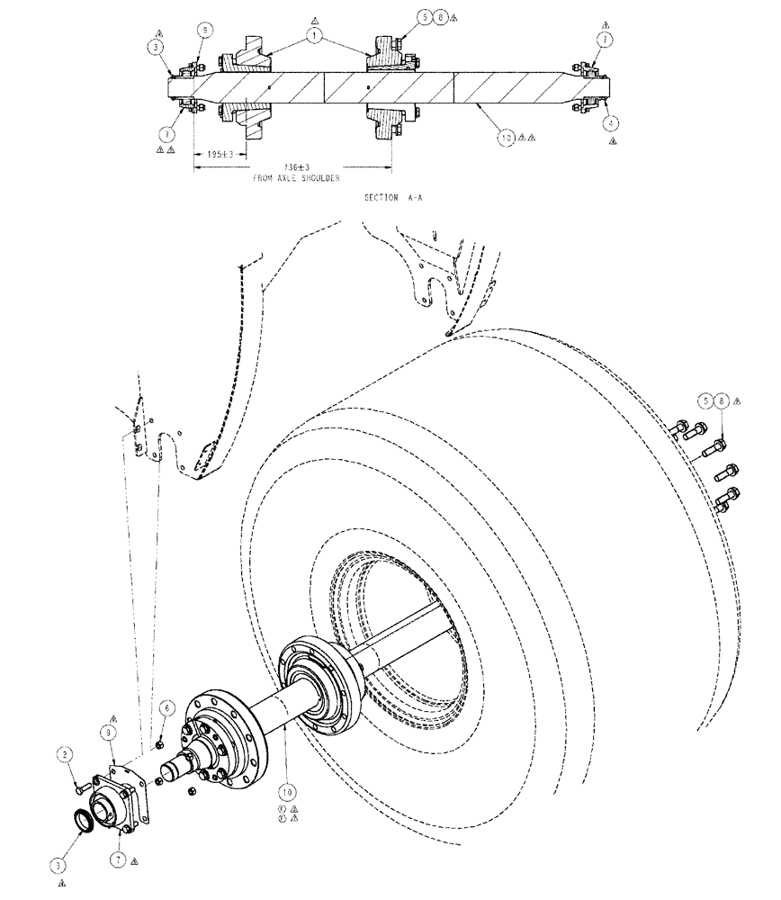 Схема запчастей Case IH TITAN 3020 - (04-001) - FRONT AXLE GROUP Frame & Suspension