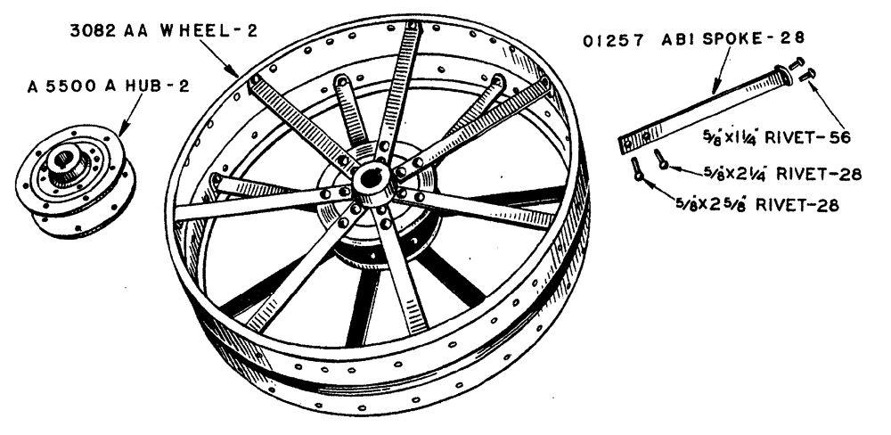 Схема запчастей Case IH L-SERIES - (063) - STEEL REAR WHEEL (06) - POWER TRAIN