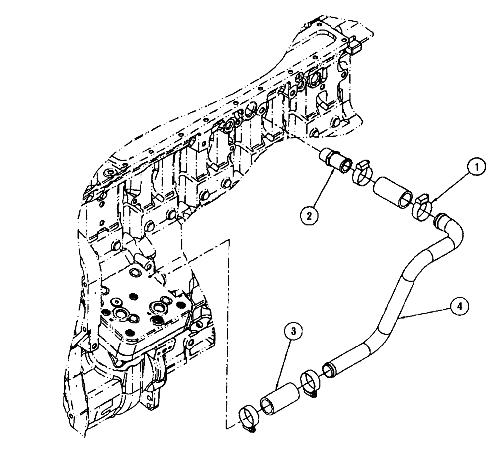 Схема запчастей Case IH FLX3300B - (02-008) - COMPRESSOR AIR INLET ARRANGEMENT (01) - ENGINE