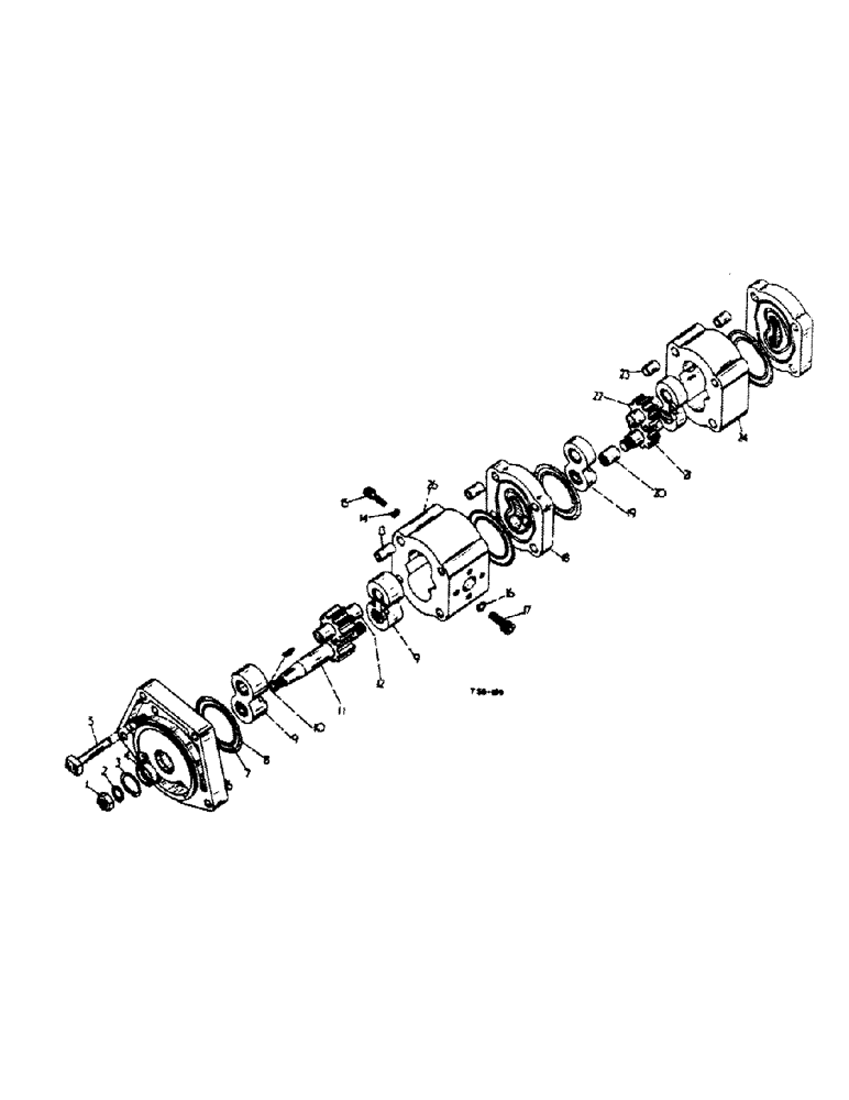 Схема запчастей Case IH 2350 - (6-19) - POWER STEERING AND FRONT AXLE ATTACHMENT, DUAL PUMP (05) - STEERING