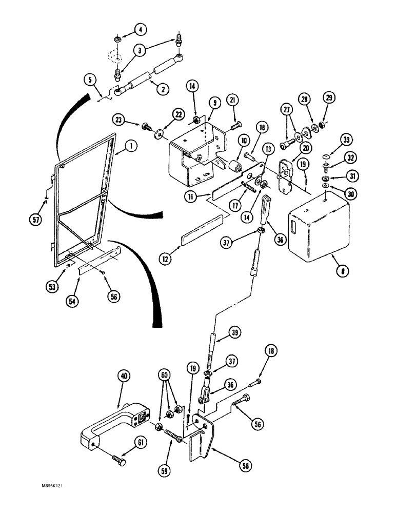 Схема запчастей Case IH 9310 - (9-046) - CAB DOOR AND LATCH (09) - CHASSIS/ATTACHMENTS