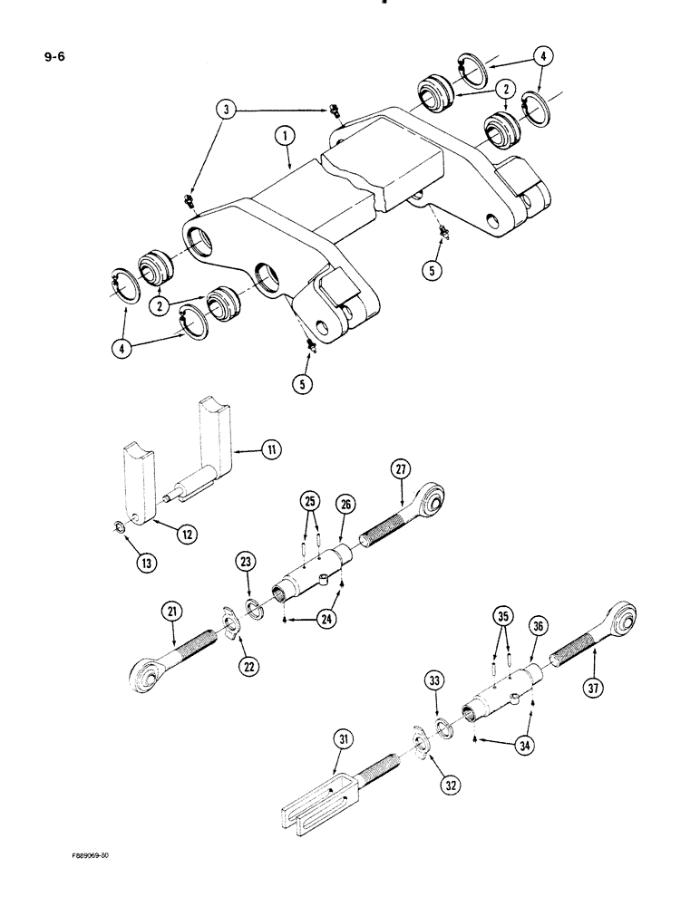 Схема запчастей Case IH STEIGER - (9-006) - HITCH COMPONENTS (09) - CHASSIS/ATTACHMENTS