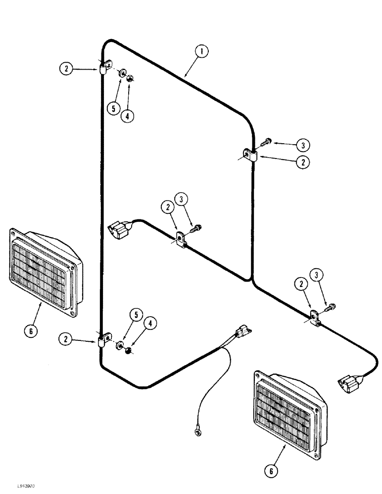 Схема запчастей Case IH 9380 - (4-24) - FRONT HEADLAMP HARNESS (04) - ELECTRICAL SYSTEMS