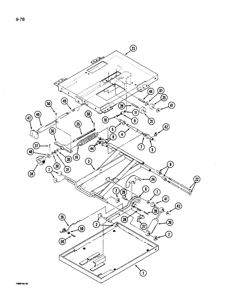 Схема запчастей Case IH 9270 - (9-078) - VINYL SEAT MECHANICAL SUSPENSION SUSPENSION KIT (09) - CHASSIS/ATTACHMENTS