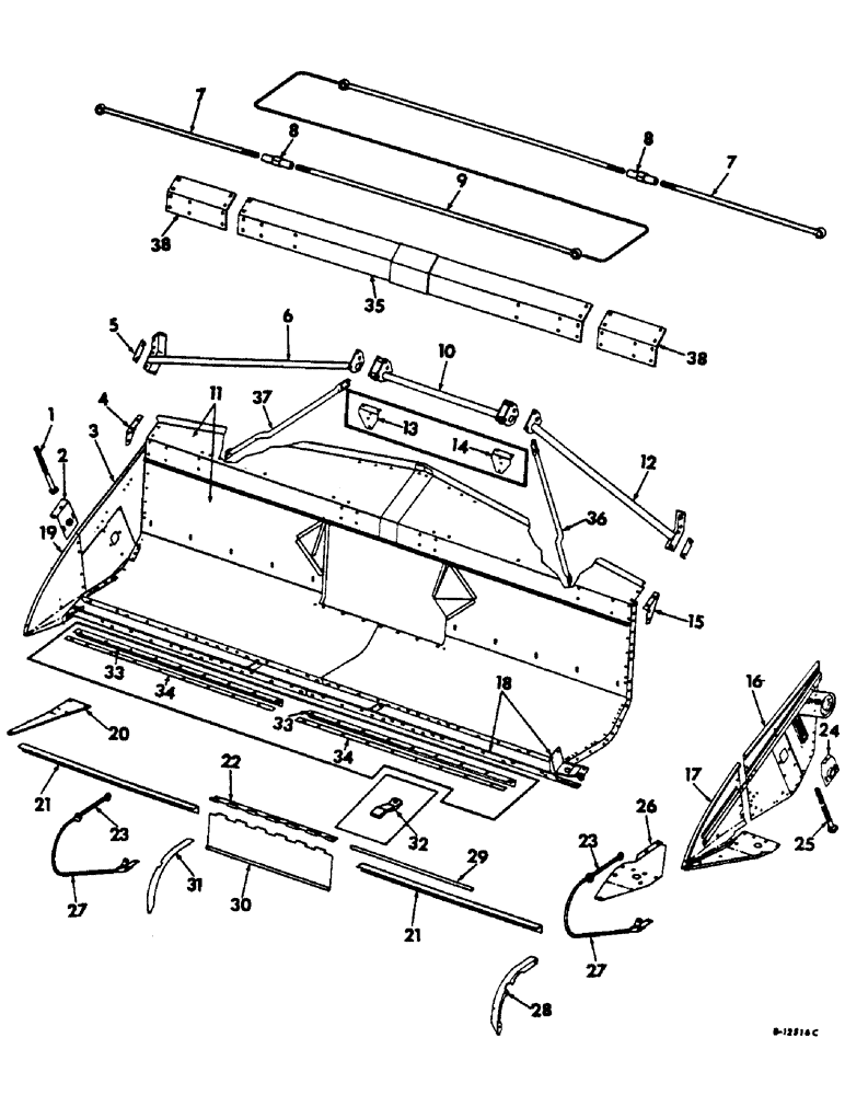 Схема запчастей Case IH 303 - (016) - PLATFORM (58) - ATTACHMENTS/HEADERS