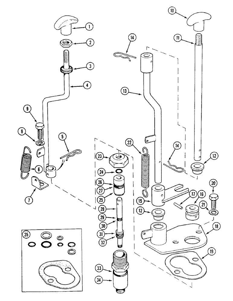 Схема запчастей Case IH 1494 - (8-308) - DUMP VALVE, TRACTORS WITHOUT CAB (08) - HYDRAULICS