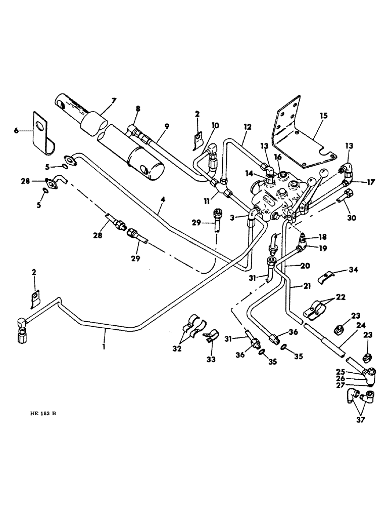 Схема запчастей Case IH 1501 - (A-20) - HYDR SYSTEM, TRACTOR TO VALVE AND BOOM HYDR, MODEL 276 1967 TO 1972, MODEL 434 1966 TO 1972 