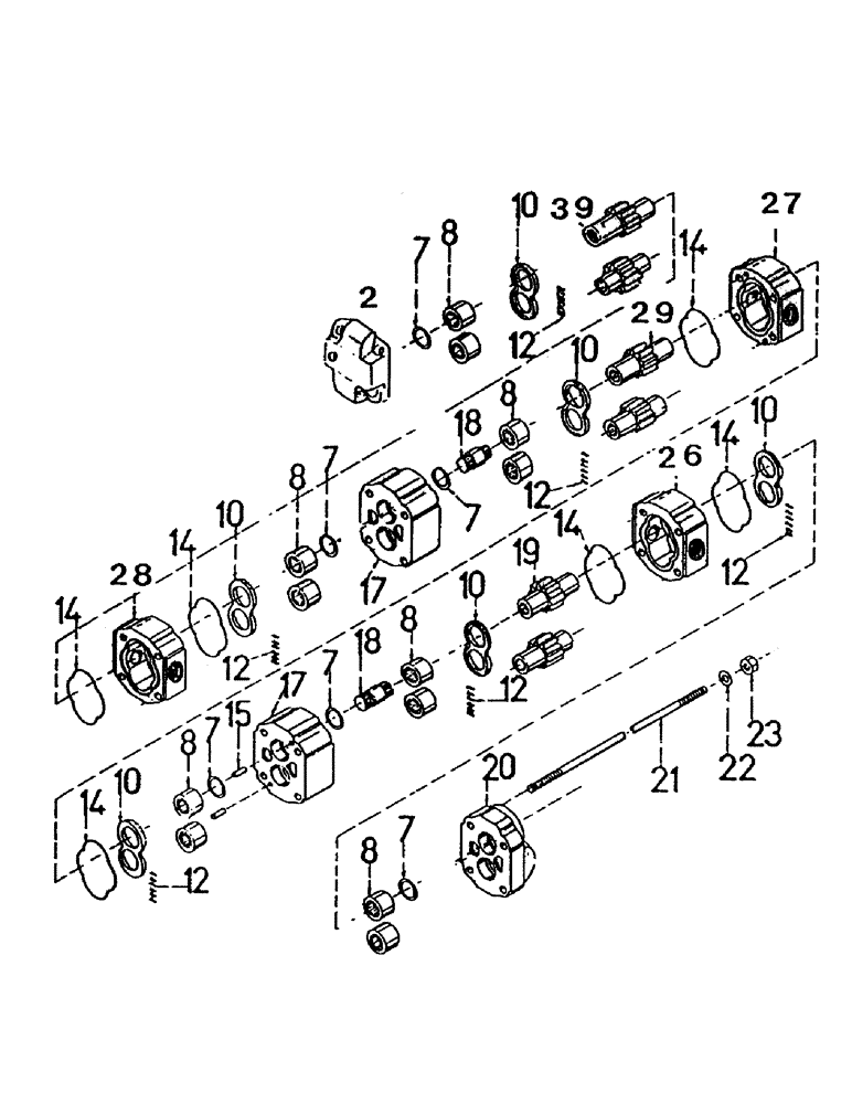 Схема запчастей Case IH 7000 - (B03-75) - FLOW DIVIDER, PUMP BOX Hydraulic Components & Circuits