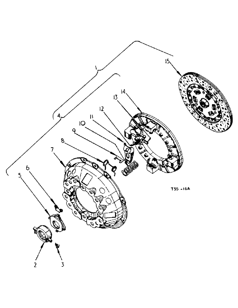 Схема запчастей Case IH 384 - (07-02) - DRIVE TRAIN, CLUTCH, 11 INCH (04) - Drive Train