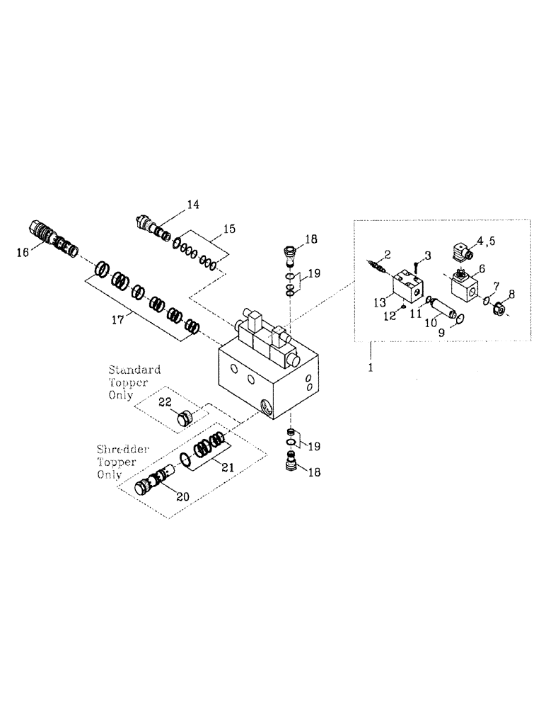 Схема запчастей Case IH 7000 - (B05-13) - HYDRAULIC SOLENOID RELIEF VALVE Hydraulic Components & Circuits