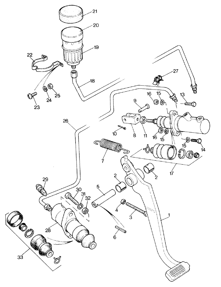 Схема запчастей Case IH 1490 - (C03-1) - TRANSMISSION CLUTCH RELEASE MECHANISM, LOW PROFILE MODEL P.I.N. 11182354 AND AFTER (03.1) - CLUTCH