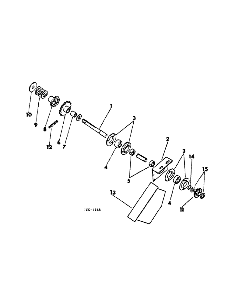 Схема запчастей Case IH 580 - (B-44) - BUNK FEED PIVOT SHAFT (00) - COMPLETE MACHINE