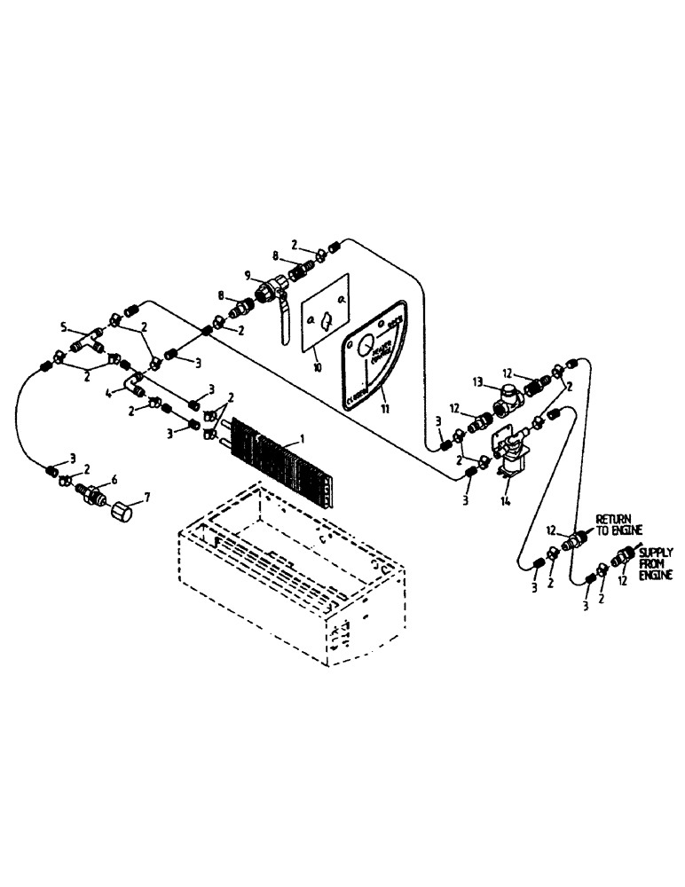 Схема запчастей Case IH 7700 - (B06-38) - HYDRAULIC CIRCUIT, CABIN HEATER Hydraulic Components & Circuits