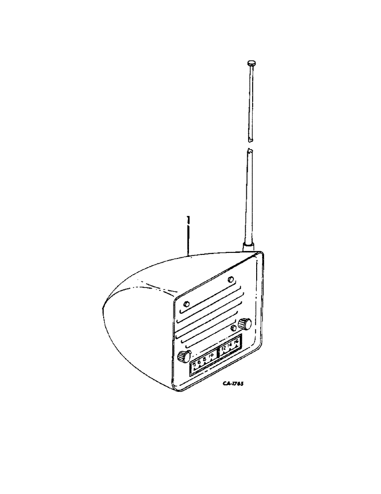 Схема запчастей Case IH 715 - (13-17) - SUPERSTRUCTURE, RADIO WITH ANTENNA (05) - SUPERSTRUCTURE