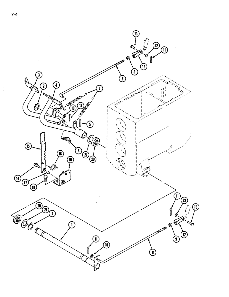 Схема запчастей Case IH 245 - (7-04) - BRAKE CONTROLS (07) - BRAKES