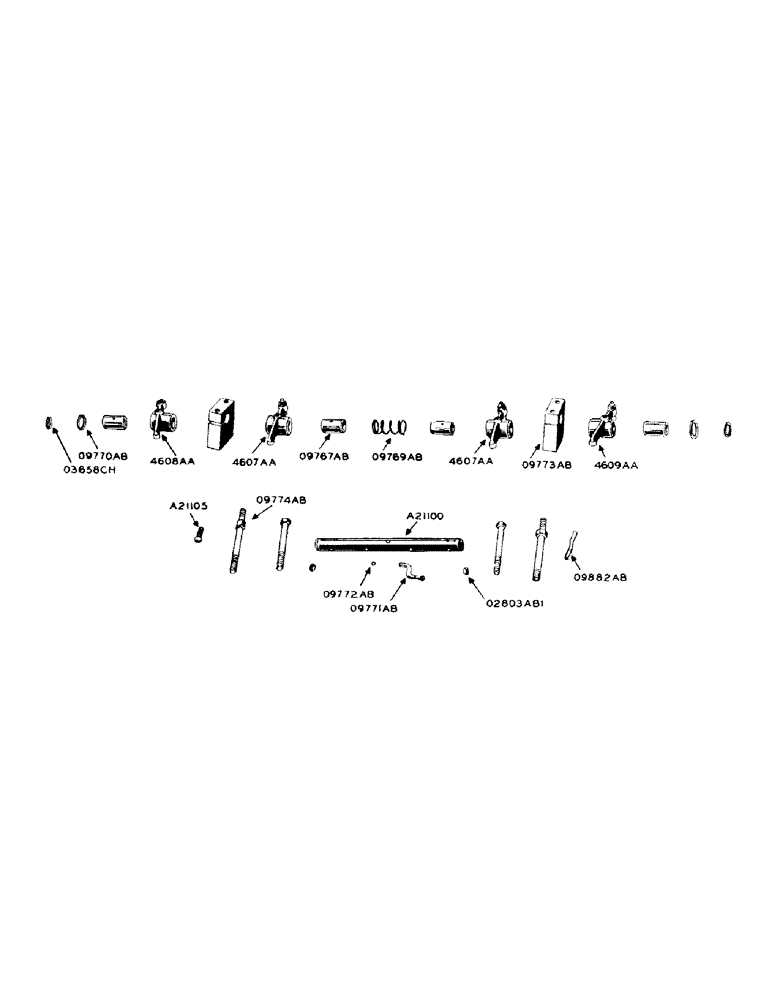 Схема запчастей Case IH 800 - (194) - ROCKER ARMS (10) - ENGINE