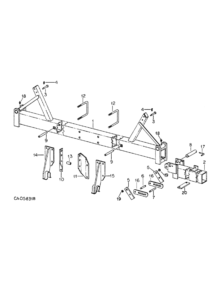 Схема запчастей Case IH 133 - (A-07) - FRAME, HYDRAULIC FOLDING FLEX AND NON-FLEX, UNITS Z THROUGH (09) - CHASSIS