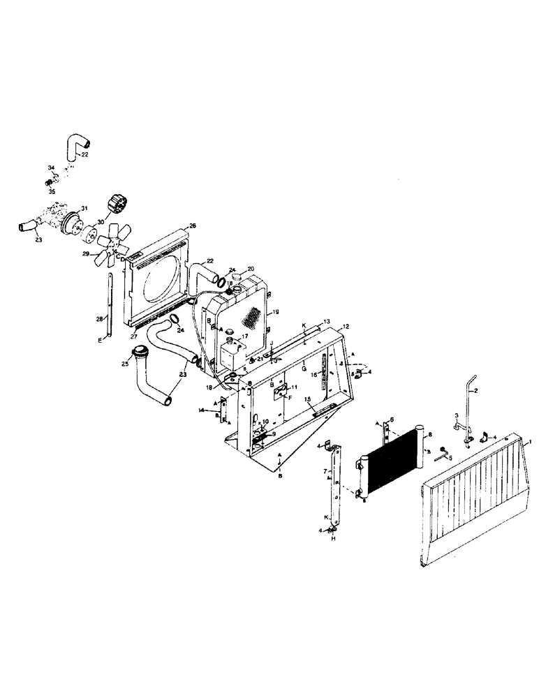 Схема запчастей Case IH 6500 - (2-02) - COOLING GROUP, GAS AND DIESEL ENGINES (02) - ENGINE