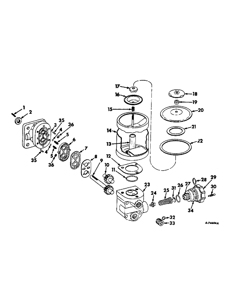 Схема запчастей Case IH 430 - (E-59) - HYDRAULIC BALE TENSION DEVICE HYDRAULIC PUMP AND RESERVOIR, WHEN ORDERED 