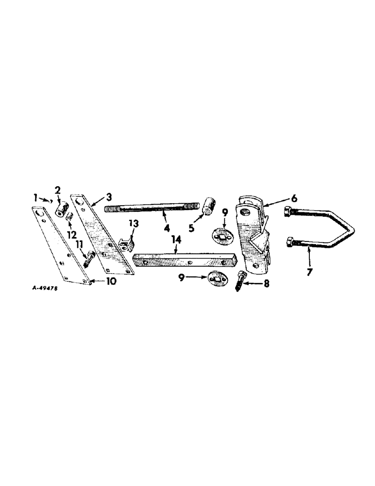 Схема запчастей Case IH 663 - (AD-13) - PARALLEL LINKAGE 