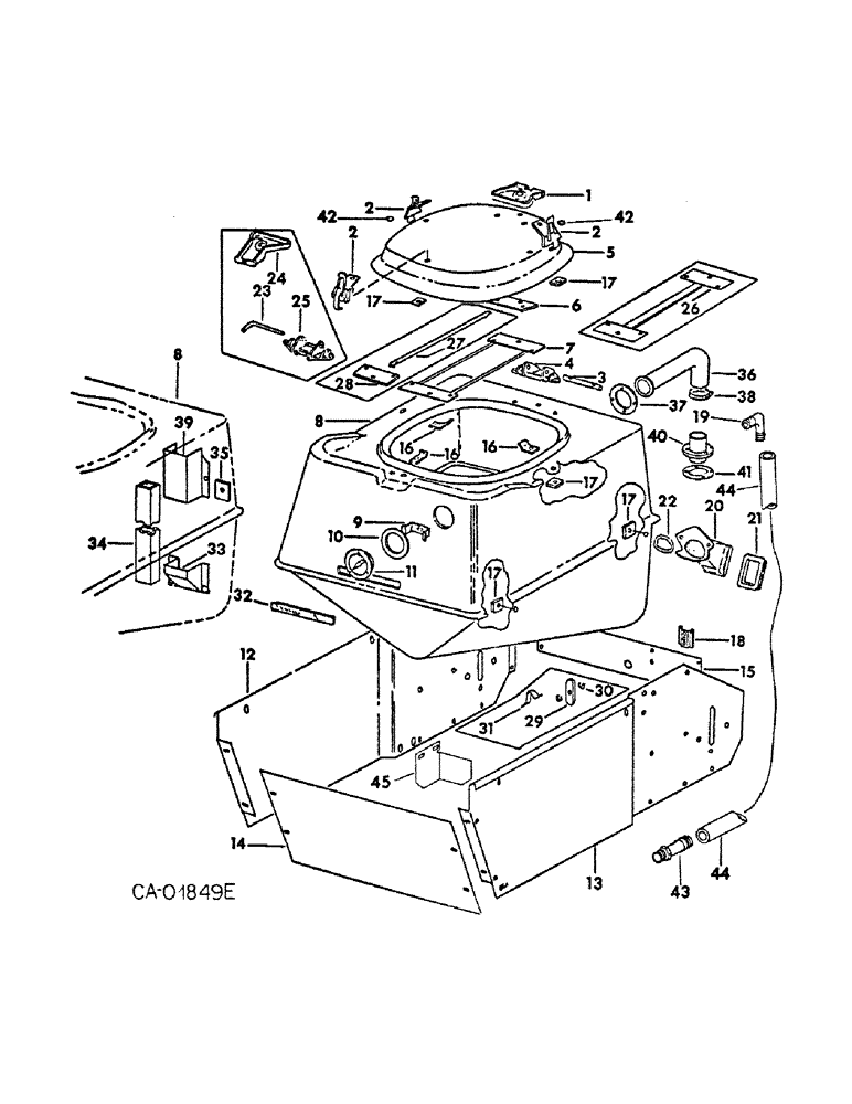 Схема запчастей Case IH 400 - (A-015) - SEED HOPPER AND MOUNTING 