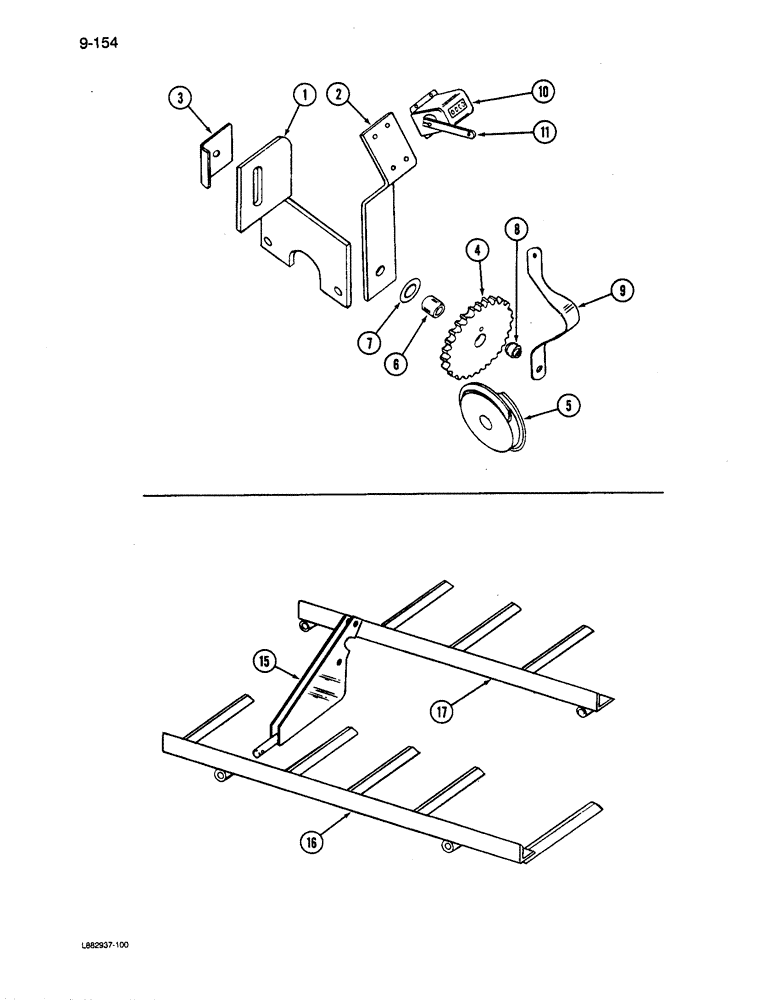 Схема запчастей Case IH 6200 - (9-154) - COUNTER (09) - CHASSIS/ATTACHMENTS